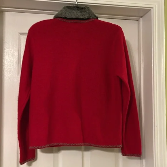 Karen Scott Pure Wool Made in Australia Full Zip Sweater Jacket Size M - Picture 2 of 6